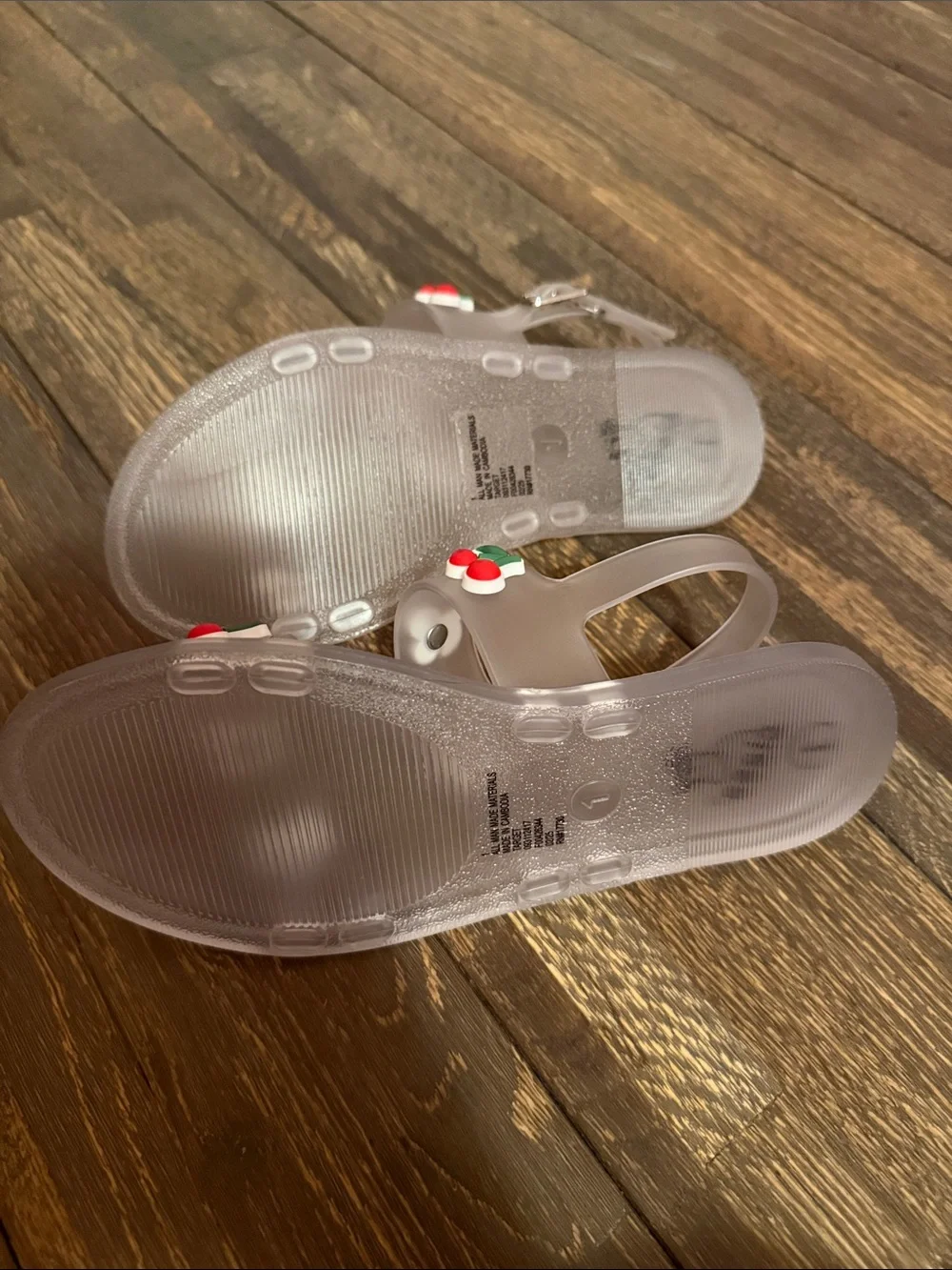 3 for $15 - Kids Clear Cherry Jelly Sandals